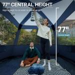 EVER ADVANCED Blackout 6 Person Camping Tent, Instant Cabin Tent for Family with Vestibule and Large Mesh Windows, 60s Easy Setup, Double Layer, Water-Resistant, Orange&Black