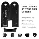 BRIZGEVEM 6x1/2 Inch & 4x3/8 Inch Emergency Ferro Rod Fire Starter, Survival Kit with Paracord Landyard Handle and Striker, Outdoor Camping Survival Tool with Hemp Cord Tinder (4x3/8 Inch)