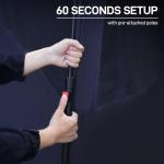 EVER ADVANCED Blackout 6 Person Camping Tent, Instant Cabin Tent for Family with Vestibule and Large Mesh Windows, 60s Easy Setup, Double Layer, Water-Resistant, Orange&Black