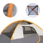 Amazon Basics Dome Camping Tent with Easy Setup for Hiking and Backpacking, Portable Two-Person, Rainfly and Carry Bag, Orange and Grey