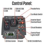 Westinghouse 2550 Peak Watt Super Quiet & Lightweight Portable Inverter Generator, RV Ready 30A Outlet, Gas Powered, Parallel Capable, Long Run Time,Blue