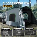 WildFinder SUV Tent, 5-9 Person Rectangle Car Tent for Family, Waterproof & Windproof for Car Camping, Large Camping Tents with Storage Bag, SUV, Van, Jeep, Pickup 8FT L x 10.6FT W x 7.2FT H