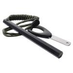 Flint and Steel Fire Starter Kit, 6-inch x 1/2-inch Ferro Rod with Paracord Lanyard Handle and New Striker, Thick Fire Steel up to 20,000 Strikes, Emergency Survival Tool for Hiking and Camping (1)