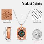 MecArmy CMP2 Copper Mini Compass, Pocket Compass Hiking Survival, Small IPX5 Waterproof, Glow-in-The-Dark, Compact, Necklace Pendant, Keychain & Lanyard Mount, Ideal Gift for Outdoor Enthusiasts