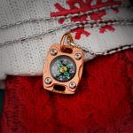 MecArmy CMP2 Copper Mini Compass, Pocket Compass Hiking Survival, Small IPX5 Waterproof, Glow-in-The-Dark, Compact, Necklace Pendant, Keychain & Lanyard Mount, Ideal Gift for Outdoor Enthusiasts