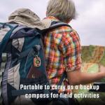 MecArmy CMP2 Copper Mini Compass, Pocket Compass Hiking Survival, Small IPX5 Waterproof, Glow-in-The-Dark, Compact, Necklace Pendant, Keychain & Lanyard Mount, Ideal Gift for Outdoor Enthusiasts