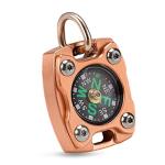 MecArmy CMP2 Copper Mini Compass, Pocket Compass Hiking Survival, Small IPX5 Waterproof, Glow-in-The-Dark, Compact, Necklace Pendant, Keychain & Lanyard Mount, Ideal Gift for Outdoor Enthusiasts
