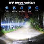 Sigoobal Flashlight LED Rechargeable Flashlights High Lumens, 99,000 LM Super Bright Powerful Flashlight, High Powered Flash Lights Waterproof Handheld Flashlights for Home Camping Hiking(2 Pack)