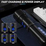 Sigoobal Flashlight LED Rechargeable Flashlights High Lumens, 99,000 LM Super Bright Powerful Flashlight, High Powered Flash Lights Waterproof Handheld Flashlights for Home Camping Hiking(2 Pack)