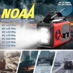 30000mAh Hand Crank Emergency Radio - Solar Portable Weather Radio AM FM NOAA with 3 Mode Flashlight & Reading Lamp, Headphone Jack, Cell Phone Charger, SOS for Emergency, Red