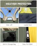 FanttikOutdoor Zeta C6 Pro Camping Tent 6 Person Instant Cabin Tent Setup in 60 Seconds with Rainfly & Windproof Portable with Carry Bag for Family Camping & Hiking, Upgraded Ventilation, Green