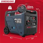 A-iPower 7600W Dual Fuel Quiet Portable Inverter Generator, Electric Start RV Ready, EPA & CARB Compliant CO Sensor, With Telescopic Handle For Backup Home Use, Tailgating & Camping (SUA7600iED)