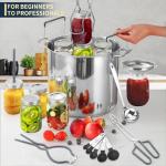 Gemfino Canning Supplies Starter Kit with Canning Rack,Canning Kit for Beginners 11 Pcs, Jar Lifter, Funnel, Wrench, Tongs, Lid Lifter, Bubble Popper, Labels, Ladle, Measuring Spoon - Gray