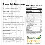 Ready Harvest Freeze Dried Food - Asparagus | Emergency Food Supplies | Vegetables | #10 Can | 25-Year Shelf Life | Cans Filled to the Top