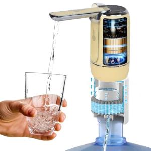 CoolWAY 2-5 Gallon Water Bottle Electric Folding Water Pump with Replaceable Filters - Portable Water Filter for Camping, Outdoor, Home and Office, Emergency Storage Bucket Filtration System