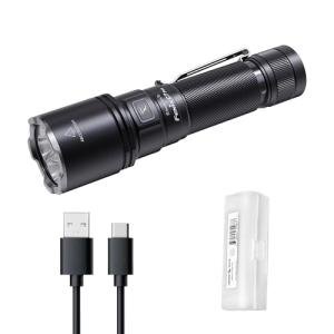 Fenix C7 Pro 4600 Lumen USB-C Rechargeable Work Flashlight, Magnetic Base, Long Runtime, Wide Beam LED, 20W Fast Charging, IP68 Waterproof, for Jobsite, Security, Emergency with Lumentac Organizier