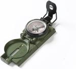 VETERIS US Military Style Phosphorescent Waterproof Lensatic Compass Accurate Hand Held Compasses with Pouch for Hiking Camping Navigation Survival Backpacking Orienteering