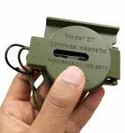 VETERIS US Military Style Phosphorescent Waterproof Lensatic Compass Accurate Hand Held Compasses with Pouch for Hiking Camping Navigation Survival Backpacking Orienteering