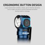 OLIGHT Perun 3 Rechargeable Headlamp Flashlight, 3000 Lumens LED Headlight with Red Light, Waterproof Head Lamp with Headband for Outdoor Camping, Hiking, Working (Midnight Blue)