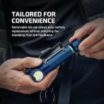 OLIGHT Perun 3 Rechargeable Headlamp Flashlight, 3000 Lumens LED Headlight with Red Light, Waterproof Head Lamp with Headband for Outdoor Camping, Hiking, Working (Midnight Blue)