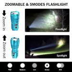 Flashlights High Lumens Rechargeable, 100,000LM LED Super Bright Flash Light, Zoomable Linternas with LCD Digital Display, 5 Mode, Waterproof, Powerful Tactical Flashlight for Emergencies Camping Gift