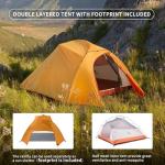 Naturehike Cloud Up 3 Person Backpacking Tent with Footprint - 3 Season Free Standing Lightweight 3 Person Camping Tent | with Footprint, Free Standing, Dome, Camping, Hiking, Waterproof