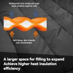 MEREZA Mummy Double Sleeping Bag for Adults with Pillow Cold Weather 0 Degree 2 Person Sleeping Bag for Couples Family Camping