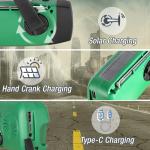 Emergency Hand Crank Radio with LED Flashlight for Emergency, AM/FM NOAA Portable Weather Radio with 2000mAh Phone Charger, USB Charged & Solar Power for Camping, Emergency (Army Green)