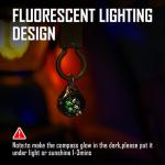 MecArmy CMP/CMP2 Mini Compass- Meaningful Valentine Birthday Gifts for Men Women, EDC Titanium/Brass/Copper Pocket Compass for Hiking SurvivaI, IPX5 Waterproof, Glow in the Dark, Necklace Pendant