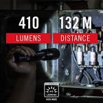 Coast HX5 410 Lumen LED Flashlight, Pure Beam Focusing, Slide Focus, Pocket Clip, Weatherproof, Pocket Sized, Black