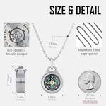 MecArmy CMP/CMP2 Mini Compass- Meaningful Valentine Birthday Gifts for Men Women, EDC Titanium/Brass/Copper Pocket Compass for Hiking SurvivaI, IPX5 Waterproof, Glow in the Dark, Necklace Pendant