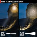 Coast HX5 410 Lumen LED Flashlight, Pure Beam Focusing, Slide Focus, Pocket Clip, Weatherproof, Pocket Sized, Black