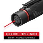 Coast HX5 410 Lumen LED Flashlight, Pure Beam Focusing, Slide Focus, Pocket Clip, Weatherproof, Pocket Sized, Black