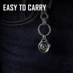 MecArmy CMP/CMP2 Mini Compass- Meaningful Valentine Birthday Gifts for Men Women, EDC Titanium/Brass/Copper Pocket Compass for Hiking SurvivaI, IPX5 Waterproof, Glow in the Dark, Necklace Pendant