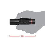 Coast HX5 410 Lumen LED Flashlight, Pure Beam Focusing, Slide Focus, Pocket Clip, Weatherproof, Pocket Sized, Black