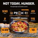 Peak Refuel Strawberry Granola 2-Pack | Freeze Dried Backpacking, Camping & Emergency Prep Food | 2 Servings Pouches