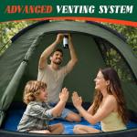 Tents for Camping 2/3 Person with Rainfly - Camping Tent Waterproof Windproof Easy Setup, Portable Double Layer Outdoor Dome Tent, Backpacking Tents for Adventure Backyard Hiking