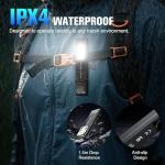 RECHOO Flat EDC Flashlight Rechargeable, 8-Mode Slim Pocket Flashlight with Magnetic Base & Clip, Lightweight Mini Rechargeable Flashlights for Everyday Carry, Working, Camping, Car Repair & Emergency