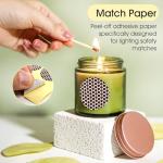28Pcs Rotundity Match Paper with Adhesive, Match Striker Stickers for Fireplace Matches,Jars,Candles