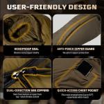 Mummy Sleeping Bag for Adults, 25℉-36℉ Cold Weather Backpacking Sleeping Bag, Lightweight 3-4 Season Winter Camp Bag with Adjustable Hood & Compression Sack, Machine Washable