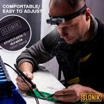 SLONIK Rechargeable Headlamp for Adults - 1000 Lumens Bright 60 ft Beam LED Flashlight - Lightweight, Heavy-Duty, IPX4, Waterproof Hard Hat Light - Camping Gear- Head Lights for Forehead, Camo