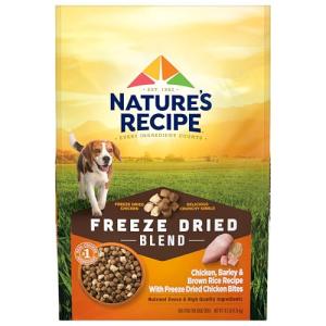 Nature's Recipe Freeze Dried Blend Chicken, Barley & Brown Rice Dry Dog Food, 10.5 lb Bag