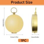 Waterproof Brass Survival Compass for Hiking & Camping – Pocket Navigation Compass with Large Dial and Keychain Loop, Outdoor Military Style Compass for Kids, Scouts, Hunting, Backpacking & Survival