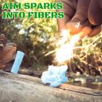 FIRE Starter Plugs (50 Pack) Extreme Winter & Weather Resistant Can Light 50+ Fires for Survival, Campfires, Fireplace, BBQ, Grill, Extra Long Burn Time | Perfect for Emergency Survival Kits