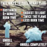 FIRE Starter Plugs (50 Pack) Extreme Winter & Weather Resistant Can Light 50+ Fires for Survival, Campfires, Fireplace, BBQ, Grill, Extra Long Burn Time | Perfect for Emergency Survival Kits