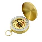 Waterproof Brass Survival Compass for Hiking & Camping – Pocket Navigation Compass with Large Dial and Keychain Loop, Outdoor Military Style Compass for Kids, Scouts, Hunting, Backpacking & Survival