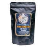 FIRE Starter Plugs (50 Pack) Extreme Winter & Weather Resistant Can Light 50+ Fires for Survival, Campfires, Fireplace, BBQ, Grill, Extra Long Burn Time | Perfect for Emergency Survival Kits