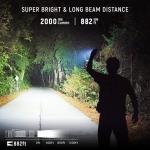 Sofirn SP31 V3 Tactical Flashlight Rechargeable, 2000 High Lumen Pocket Flashlight with Powerful LED, Dual Switches and Battery for EDC, Home, Emergency, Heavy Duty, IP68 Waterproof / Compact Built