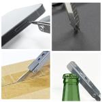 TENOC 7-in-1 Multi-Tool Keychain, Portable Stainless Steel Pocket Gadget with SIM Card Ejector Pin, Screwdrivers & Bottle Opener