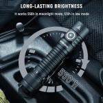 Sofirn SP31 V3 Tactical Flashlight Rechargeable, 2000 High Lumen Pocket Flashlight with Powerful LED, Dual Switches and Battery for EDC, Home, Emergency, Heavy Duty, IP68 Waterproof / Compact Built